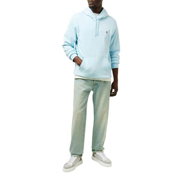 Original Penguin Mens Hooded Regular Hoodie - Water - 