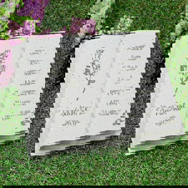 Personalised Memento Company Personalised Rose Memorial Book
