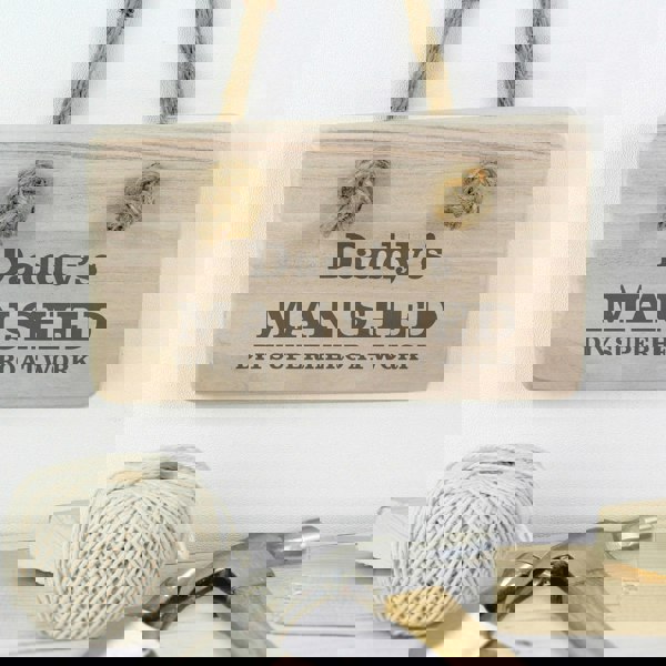 Personalised Memento Company Personalised Man At Work Wooden Sign