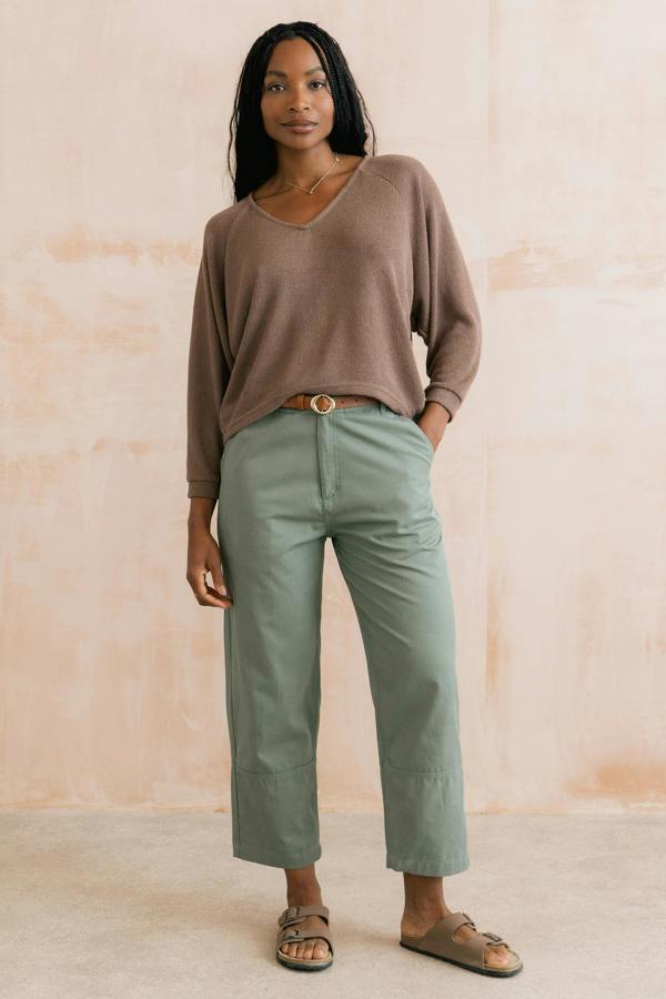 Lily & Me Rewilding Batwing Jumper Mocha