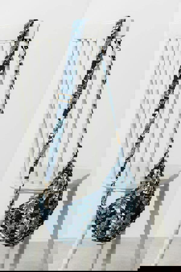 Multiband Geo Bloom Print Navy | Lily and Me Clothing