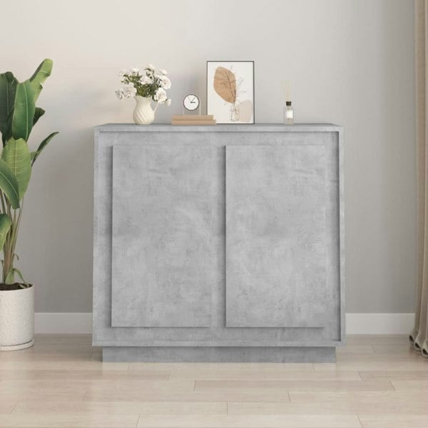 Berkfield Sideboard Concrete Grey 80x34x75 cm Engineered Wood