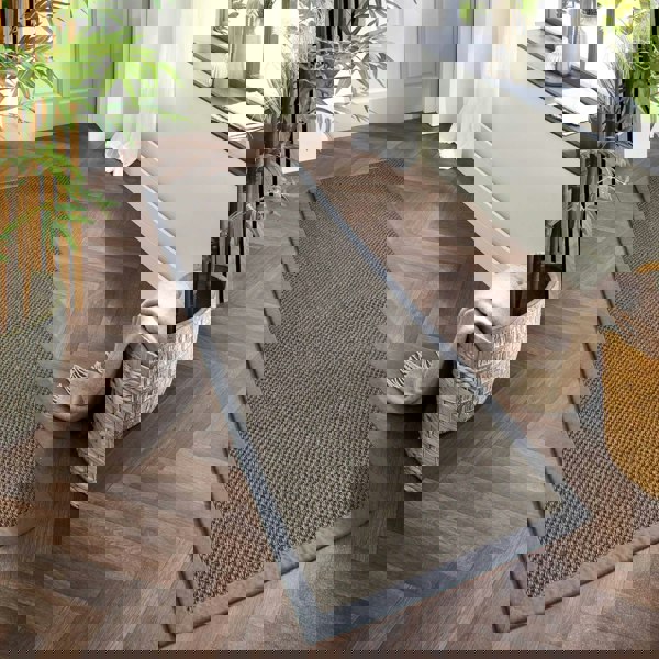 Luxurious Dark Grey Non-Slip Sisal Rug |100% Natural Fibers