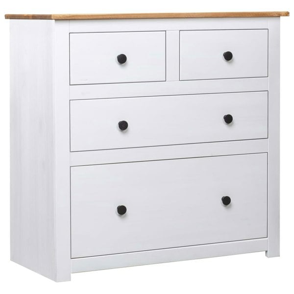 Berkfield Sideboard White 80x40x83 cm Pinewood Panama Range