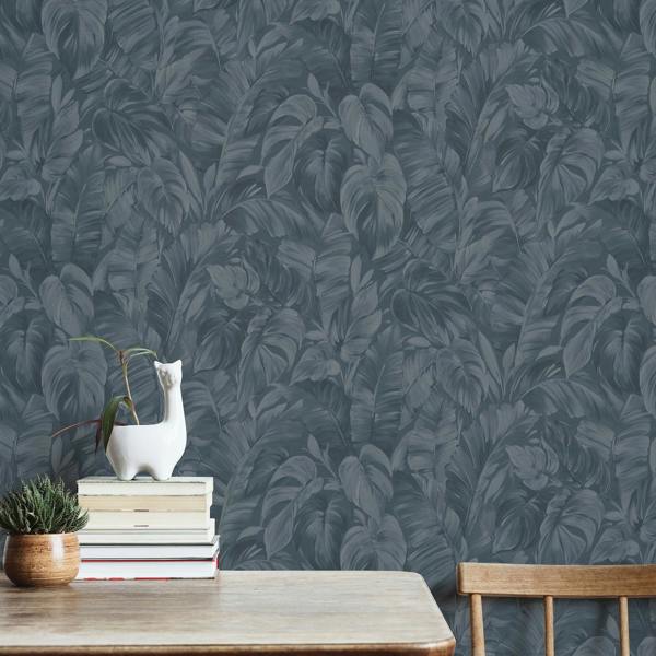 Erismann Folio Leaf Fabric Effect Wallpaper