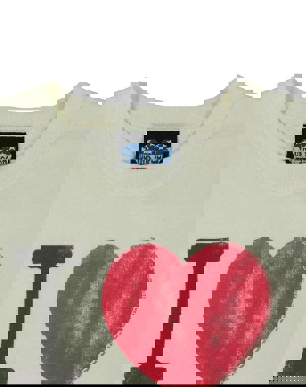 Junk Food Clothing Womens Off-White I Love New York Text Short Sleeved T-Shirt