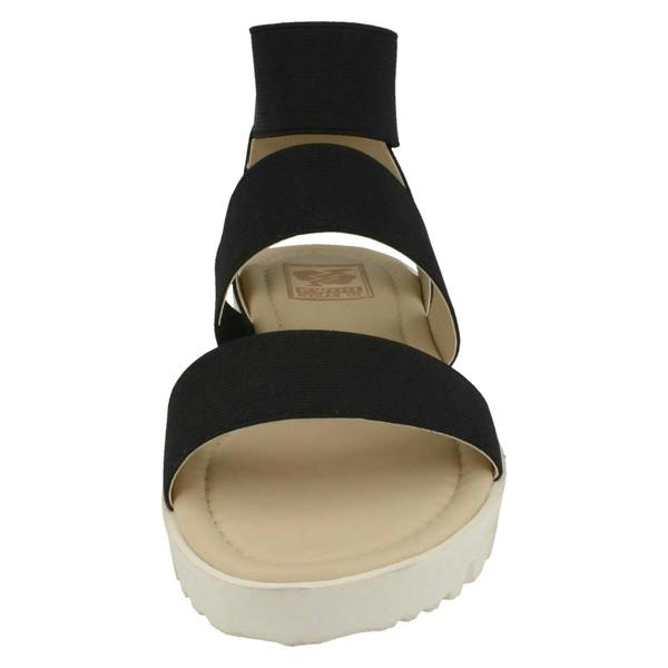 Down to Earth Ladies Down To Earth Elasticated Flat Sandals