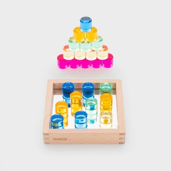 tickit Gem Circle Mirror Tray