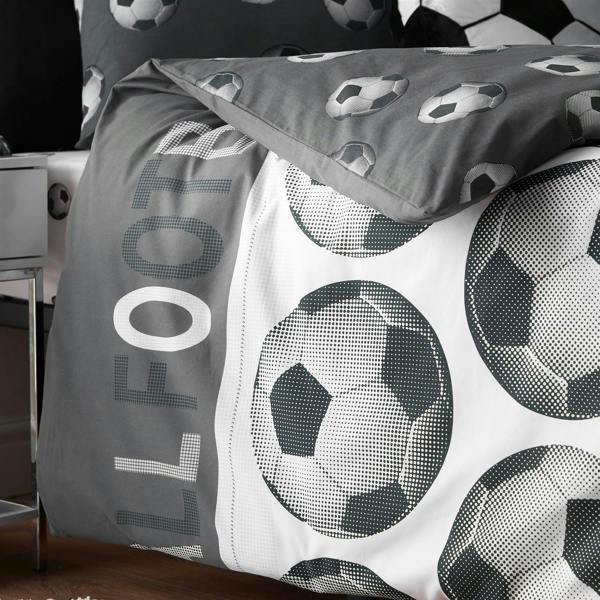 Football Grey Duvet Cover Set