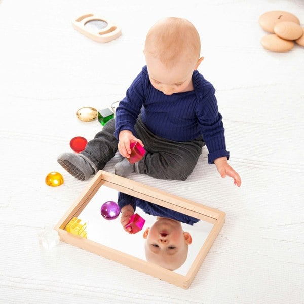 tickit Small Wooden Mirror Tray