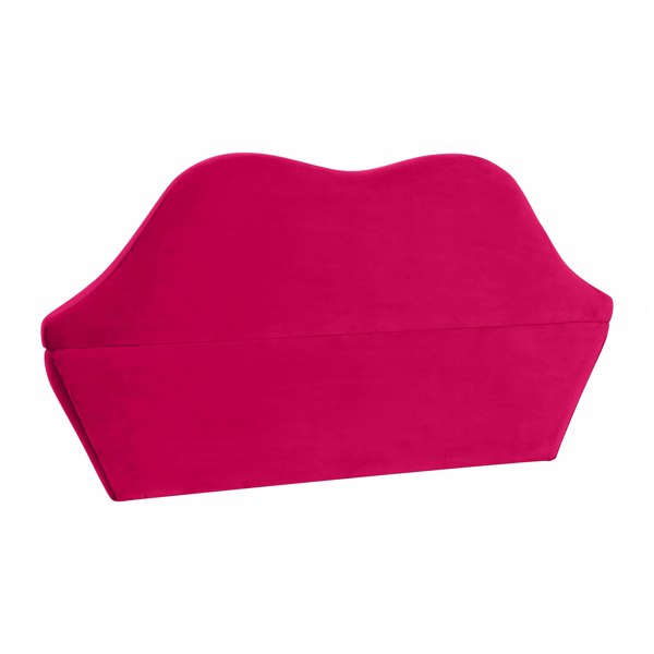 Furniture Edit Lips Hot Pink Velvet Settee