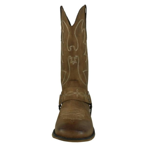 Spot On Ladies Spot On Low Heel Cowboy Boots with Ring Trim Strap F51234