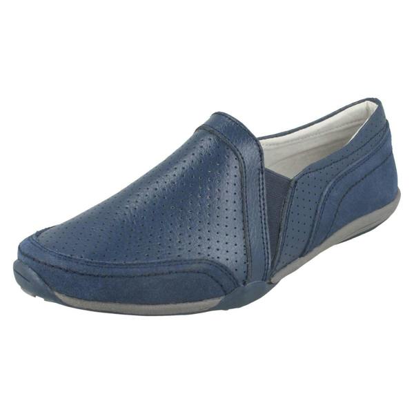Down to Earth Ladies Down To Earth Leather Casual Shoes F80423