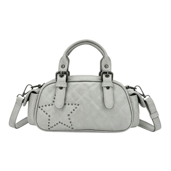 Kitise Trendy Studded Star Quilted Crossbody Shoulder Handbag