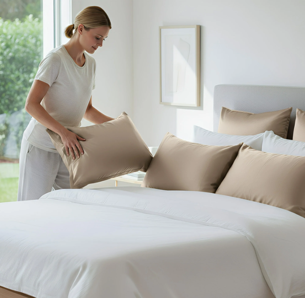 Anypillow Pillowcase 50x90cm Coffee Natural Mulberry Silk For Comfortable And Relaxing Home Bed