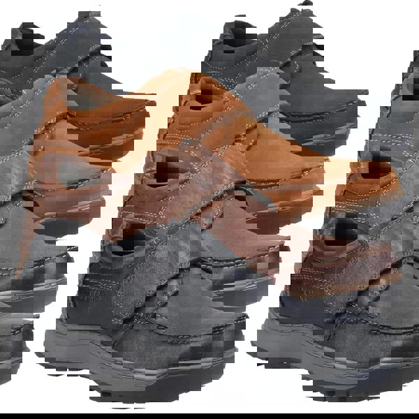 Hush Puppies Casper Mens Touch Fasten Slip On Smart Leather Shoes