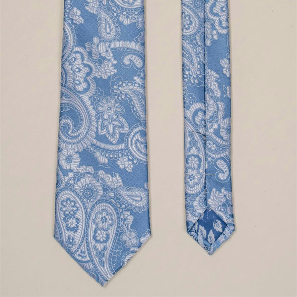 House of Cavani CV814 Paisley Tie - Blue