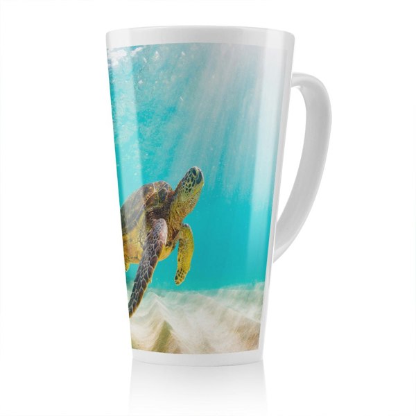 Benjamin Tate Design photo of Sea turtle in the Galapagos island Designer Latte Mug