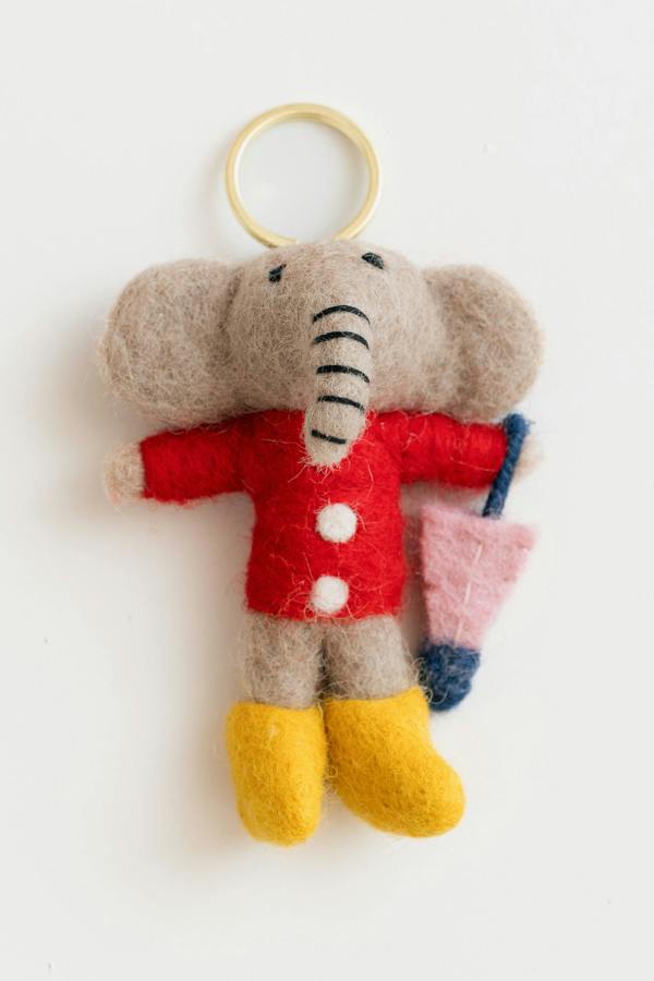 Lily & Me Elodie Elephant Felt Keyring