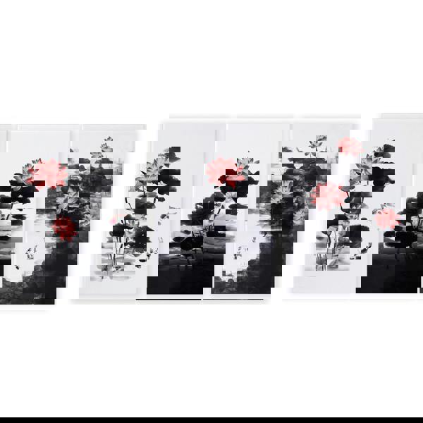 Living Room Canvas | Set of 3 Asian Inspired Wall art Prints