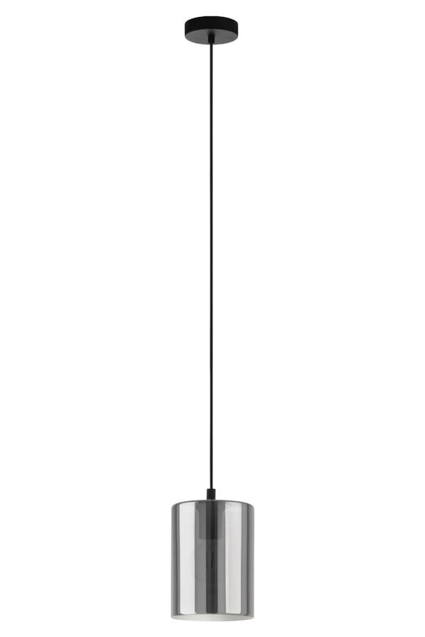 EGLO Cadaques 1 1-Light Smoked Black Glass Single Pendant