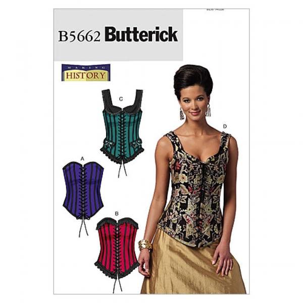 Butterick Sewing Pattern 5662, Corsets for Women, 6-8-10-12-14 - Advanced