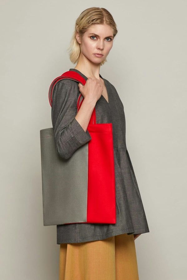 Bo Carter Helianthus Bag - Red & Grey