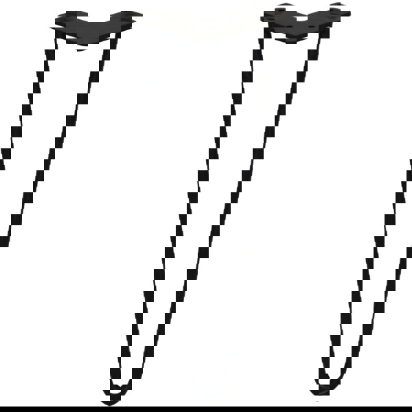 SkiSki 4 x 14" Hairpin Legs - 2 Prong - 12mm - Black