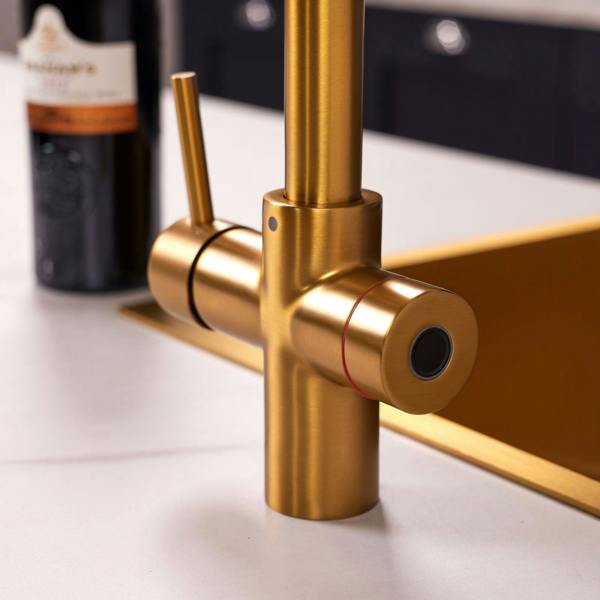 Impromta 4 in 1 Biometric Boiling Water Tap | Brushed Gold Finish