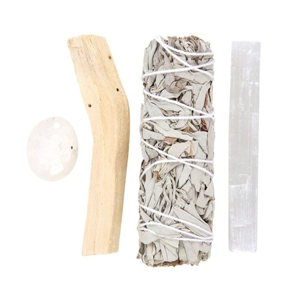 Serano Smudge Kit with Clear Quartz Crystal