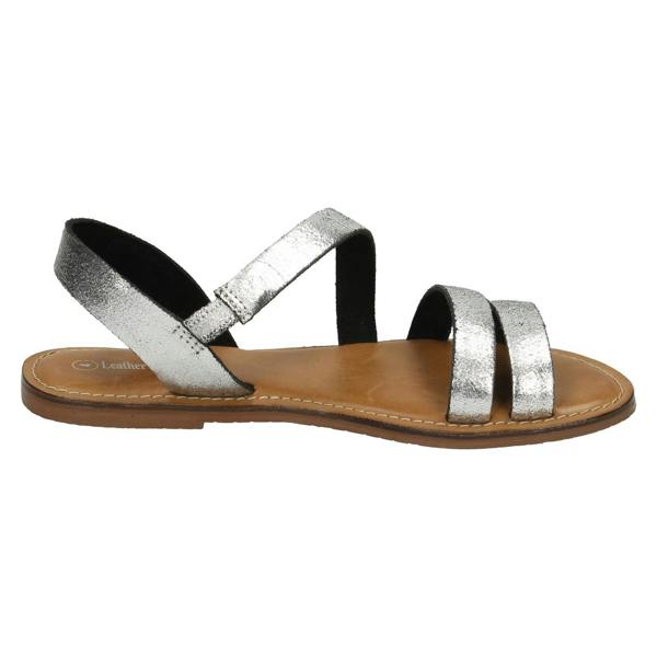 Leather Collection Ladies Leather Collection Flat Y Strap Slingback Mule