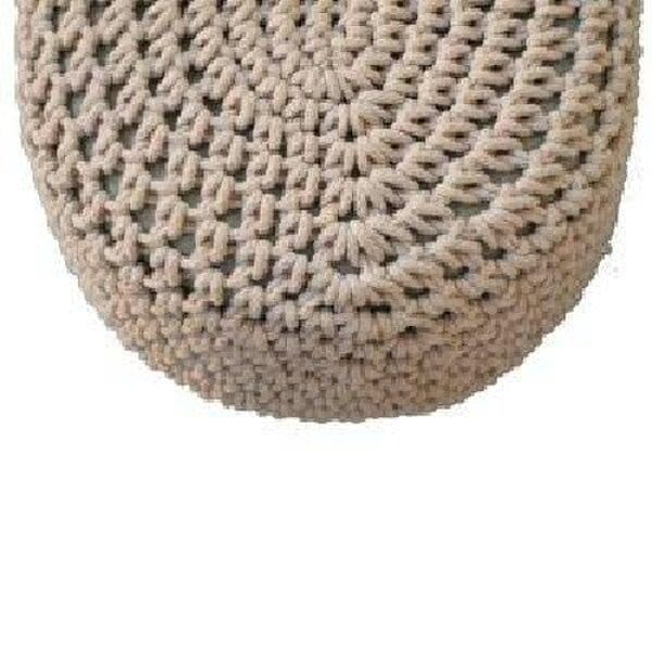 Wyld Haus Mantua Beige Hand Woven Oblong Footstool
