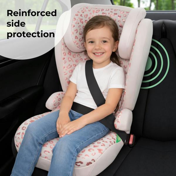 My Babiie MBCSB30 i-Size (100-150cm) High Back Booster Car Seat - Pink Leopard