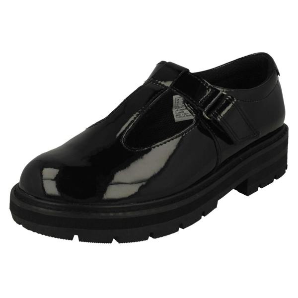 Clarks Girls Clarks Lightweight T-Bar School Shoes Prague Brill
