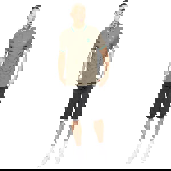 Crosshatch Mens Changra Polo Shirt - Dark Sage - 