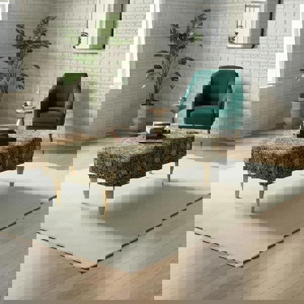 Handcrafted UK rectangular bench with seamless fixed top