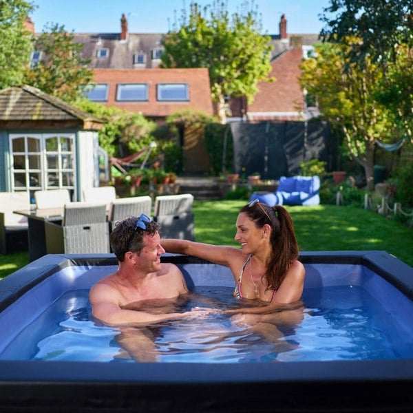 Garda v2 | 4/6-Person Eco Foam Hot Tub | Integrated Heater | Charcoal Black - Wave Spas Inflatable, foam Hot Tubs