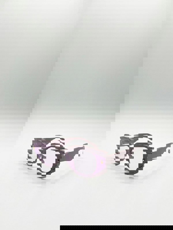 SVNX Oval Rectangular Vintage Sunglasses in Purple