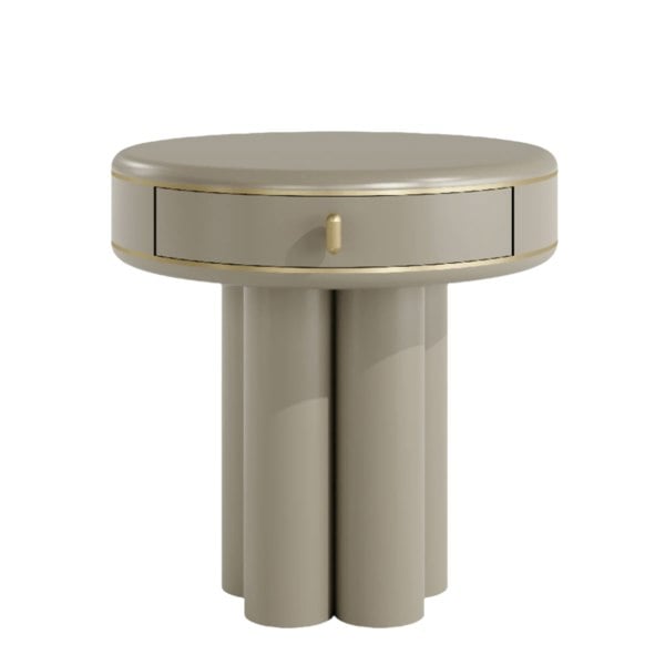 Casa Magna Ethereal Bedside Table: Sophisticated & Graceful Design