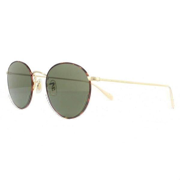 Oliver Peoples Sunglasses Coleridge OV1186S 530552 Gold Tortoise G-15 Green