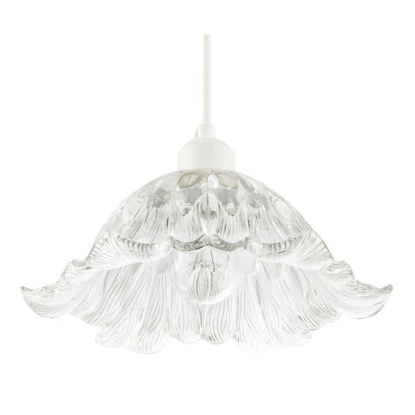 Art Nouveau Sculptural Clear Glass Pendant Ceiling Lighting Shade Image 5