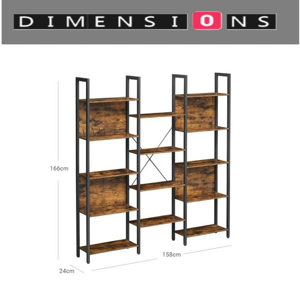 Modcraft Industrial 14 Shelf Bookcase