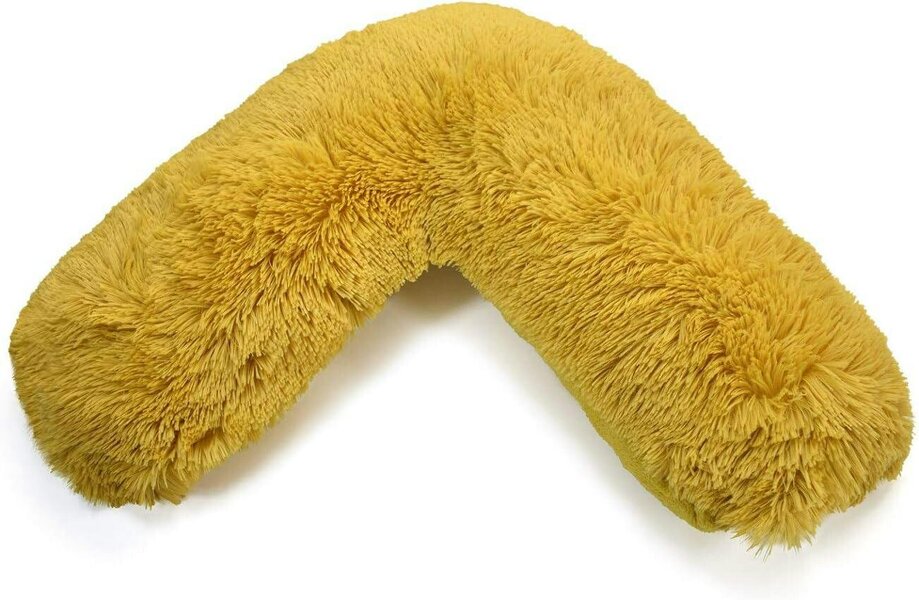 Night Zone Cuddles V Shaped Pillow – Orthopaedic Support Cushion with Case or Cover Only - Ochre - Cover Only