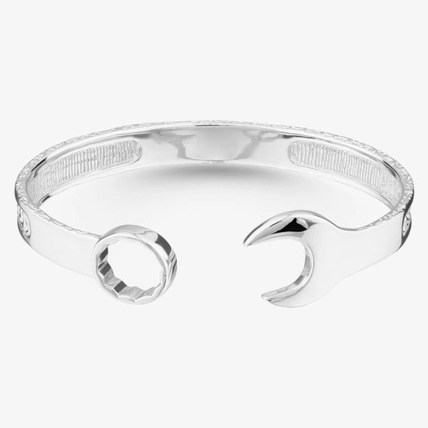 T. H. Baker Sterling Silver Large Spanner Torque Bangle S8032