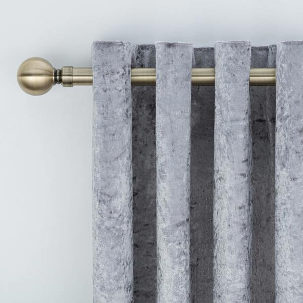 A.Unique Home Plain Ball Extendable Curtain Pole (25/28mm) (Antique Brass,120cm - 220cm)