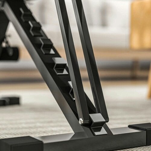 Bobobiy Foldable Weight Bench, Adjustable Incline Flat Bench Press with 6-Level Backrest, 4-Level Seat