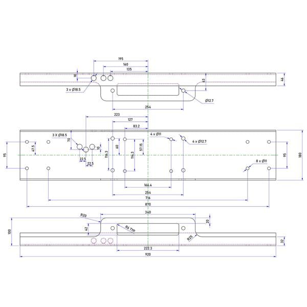 Winchmax 13,500lb (6,123kg) 12V Winch 28 x 11mm Dyneema Rope, Flat Bed Mounting Plate