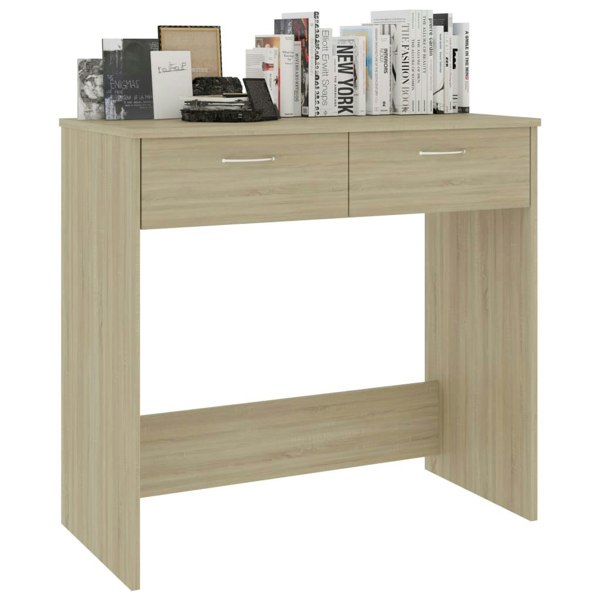 Berkfield Desk Sonoma Oak 80x40x75 cm Engineered Wood