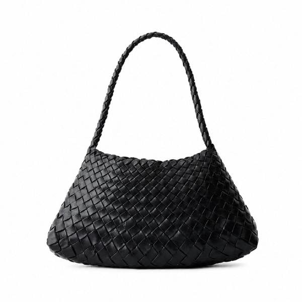 RIMINI Weaving Eco Leather Bag 'Erica' - Black