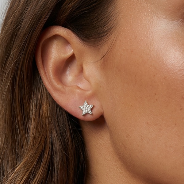 MUCHV Dainty Star Earrings - Screw Back